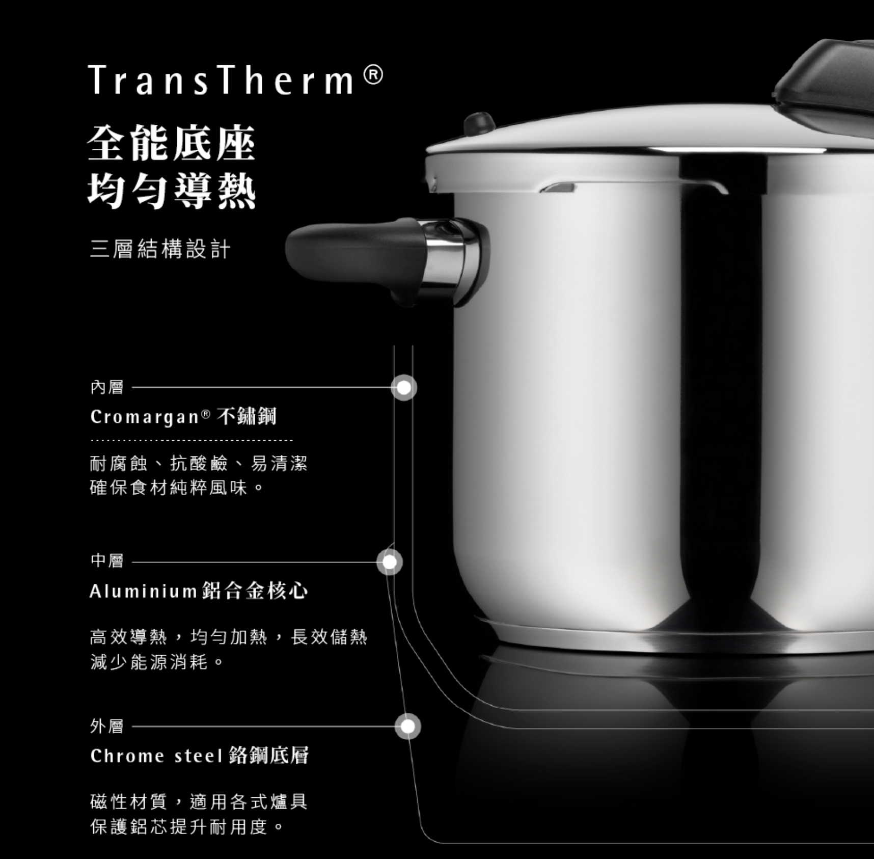 WMF Perfect V3 6.5L 22cm 德國 不鏽鋼 壓力鍋【B 級商品，無保固】 WMF