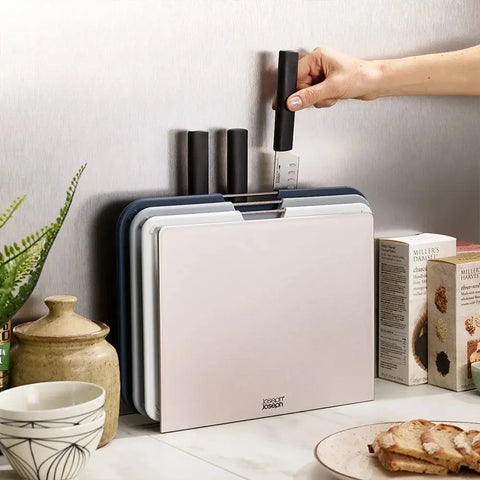Joseph Joseph  NEST 系列 砧板刀具六件組 - 灰藍【B 級商品，無保固】 Joseph Joseph