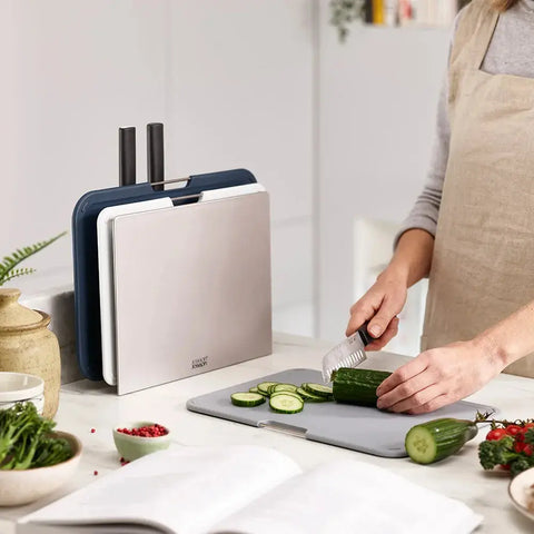 Joseph Joseph  NEST 系列 砧板刀具六件組 - 灰藍【B 級商品，無保固】 Joseph Joseph