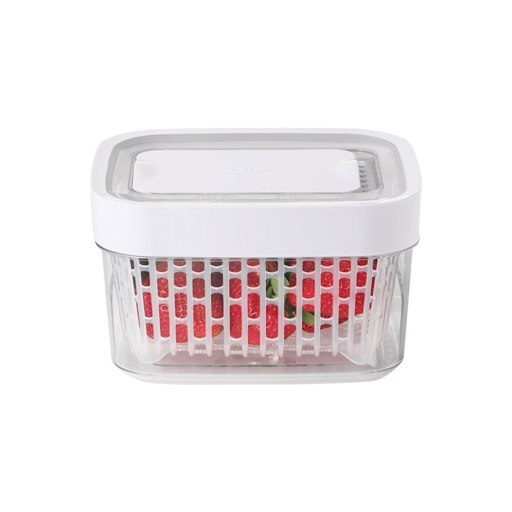 OXO 1.5L 17.5x10.2cm 美國 天然椰殼活性碳 可調濕度 蔬果保鮮盒 - 白色【B 級商品，無保固】 OXO