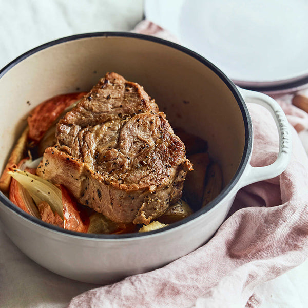 Vermicular 23cm / 3.7L 日本原裝 IH 琺瑯 電子鑄鐵鍋 / 小V鍋（7-10人份）- 飛魚銀色款【B 級商品，無保固】