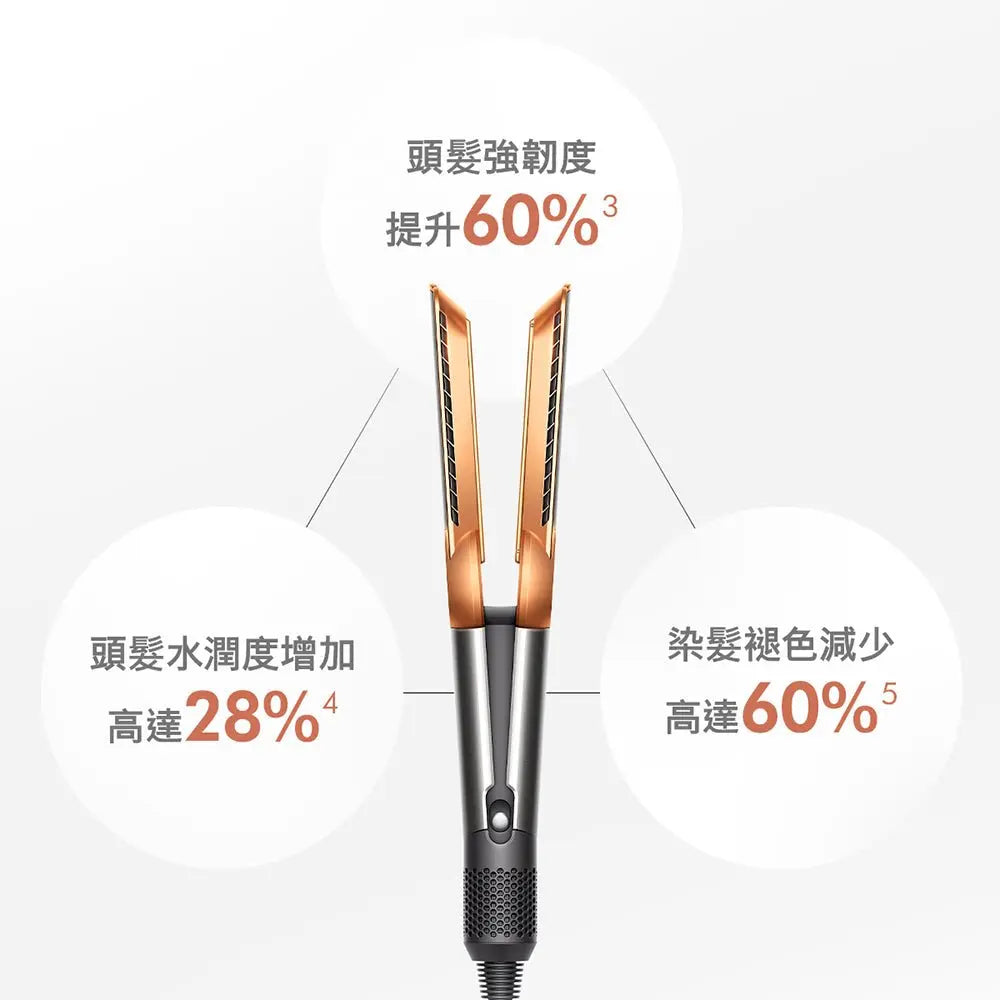 Dyson Airstrait™ HT01 二合一 吹風直髮器 銀銅色【B 級商品，無保固】 Dyson