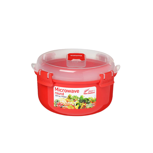 Sistema Microwave 15.6cm / 915ml 紐西蘭 可微波 圓形 保鮮盒【B 級商品，無保固】