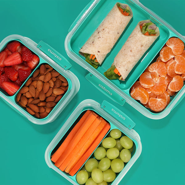 Sistema Togo 15.5cm / 1.24L 紐西蘭 隨行系列 可微波 方形分層 保鮮盒 - 湖水綠色【B 級商品，無保固】