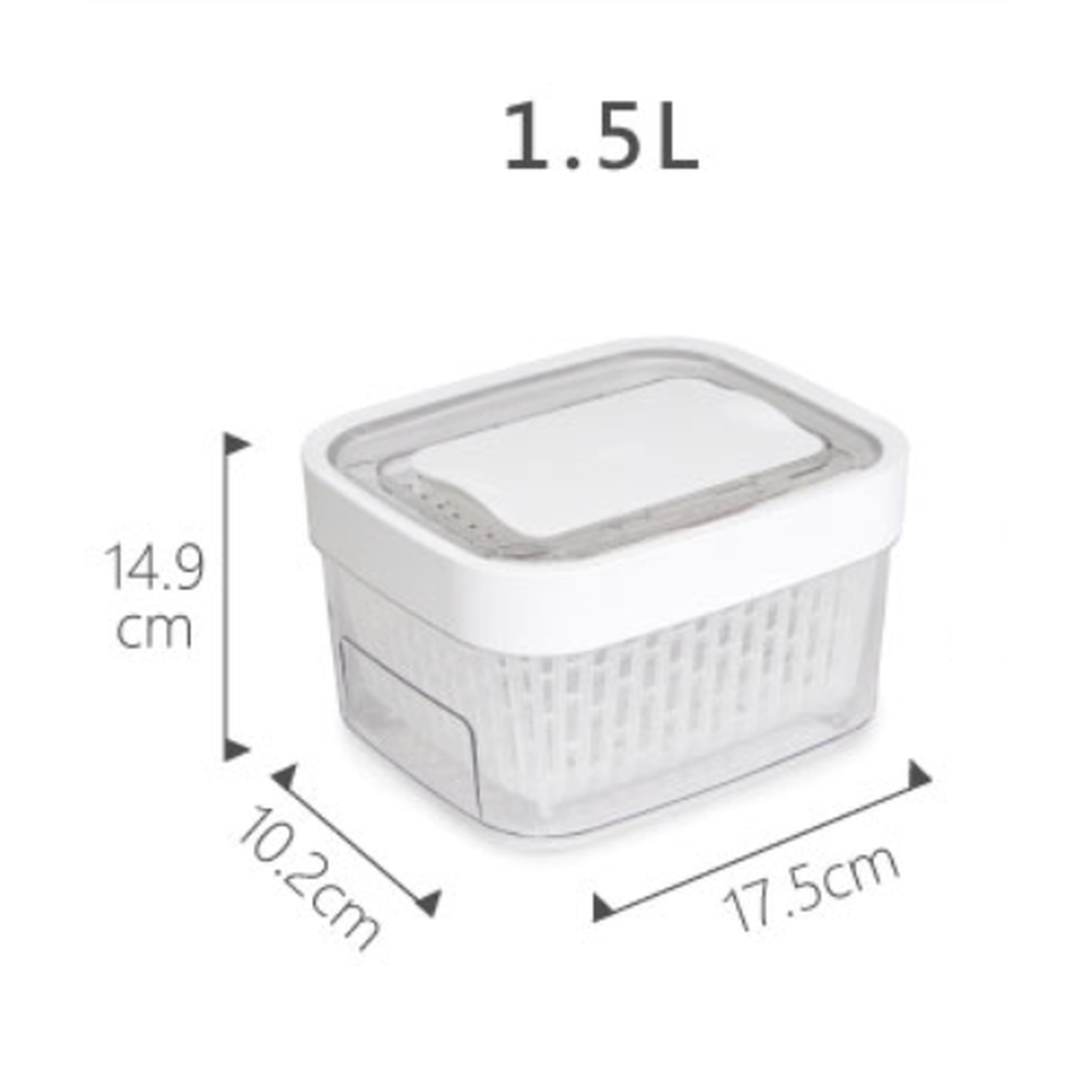 OXO 1.5L 17.5x10.2cm 美國 天然椰殼活性碳 可調濕度 蔬果保鮮盒 - 綠色【B 級商品，無保固】 OXO