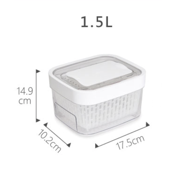 OXO 1.5L 17.5x10.2cm 美國 天然椰殼活性碳 可調濕度 蔬果保鮮盒 - 綠色【B 級商品，無保固】 OXO