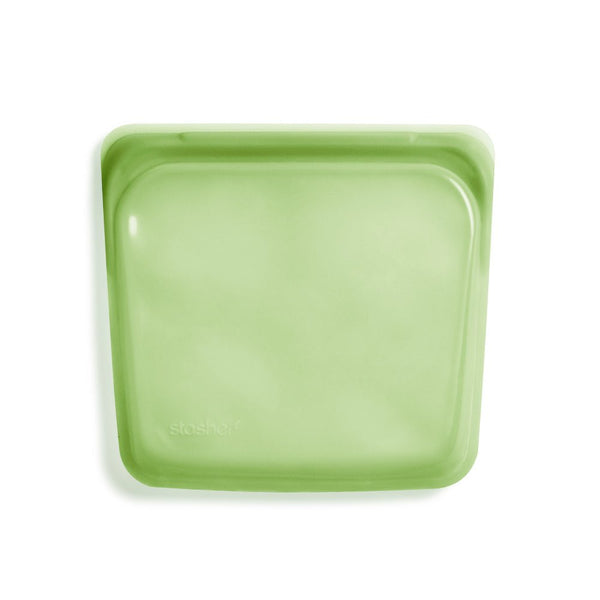 Stasher 19x18cm 美國 方形 食材保鮮 / 矽膠密封袋 多用途收納袋 - 綠色【A 級商品】 - restyle2050
