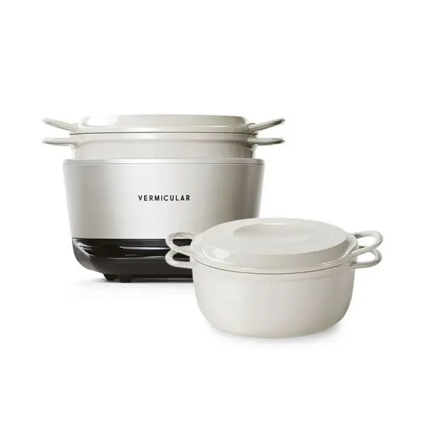 Vermicular Mini IH 琺瑯 鑄鐵 電子鍋 - 海鹽白【B 級商品，無保固】 Vermicular