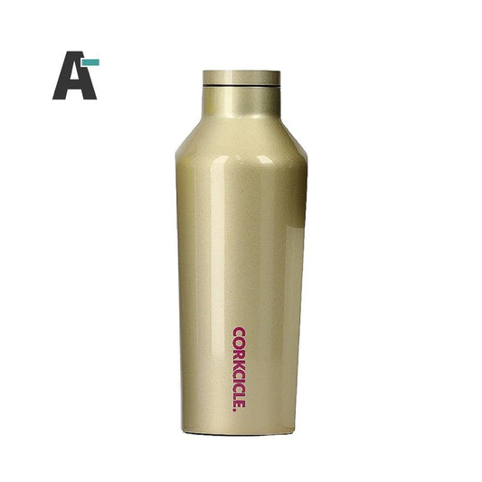 Corkcicle 270ml Bottle 美國時尚 三層保溫設計 層次繽紛系列 易口瓶 / 不鏽鋼保溫瓶 香檳金款【A-級商品】 - restyle2050