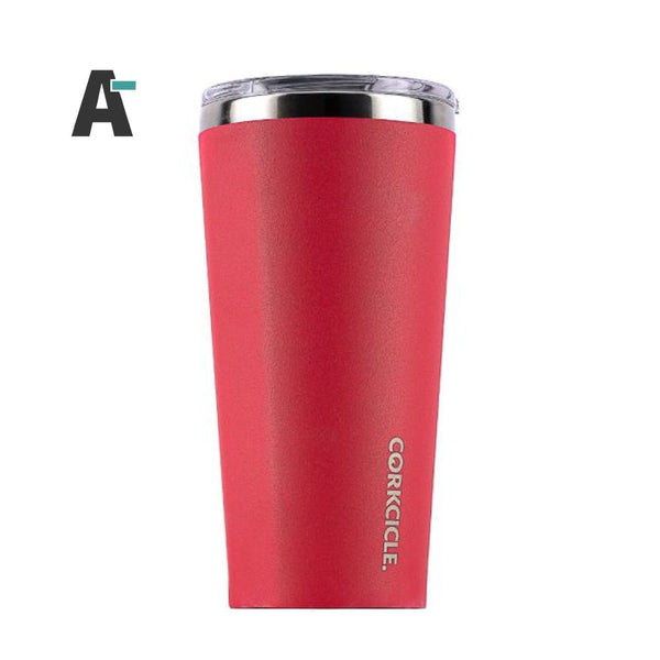 Corkcicle 475ml Bottle 美國時尚 三層保溫設計 寬口杯 / 不鏽鋼保溫杯 - 杏桃紅色（含透明杯蓋）【A-級商品】 - restyle2050