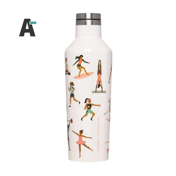 Corkcicle 475ml Bottle 美國時尚 三層保溫設計 設計師限定系列 易口瓶 不鏽鋼保溫瓶 - 運動女孩款【A-級商品】 - restyle2050