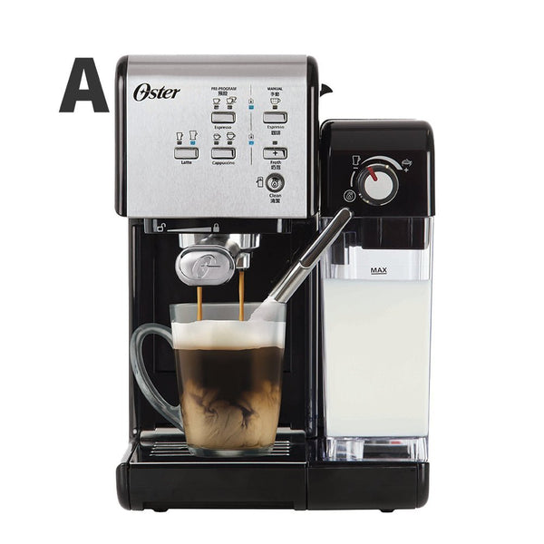 Oster 5+ 隨享義式膠囊兩用 半自動咖啡機 / 義式咖啡機 - 搖滾黑【A 級商品】 - restyle2050
