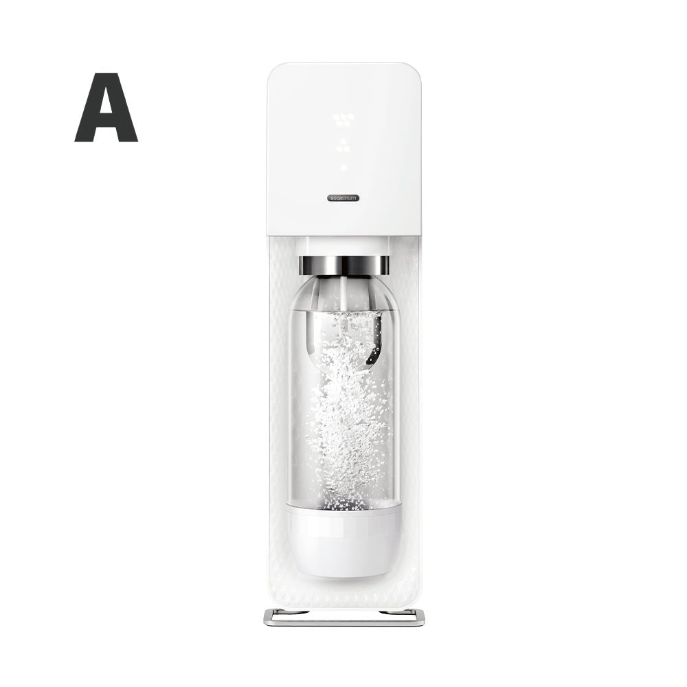 Sodastream Source 自動扣瓶 手動按壓式 氣泡水機 - 白色【A 級商品】 - restyle2050